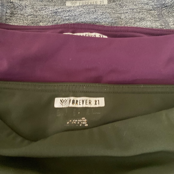 Forever 21 Pants - Forever 21 3 pair leggings fair used condition small gray olive plum